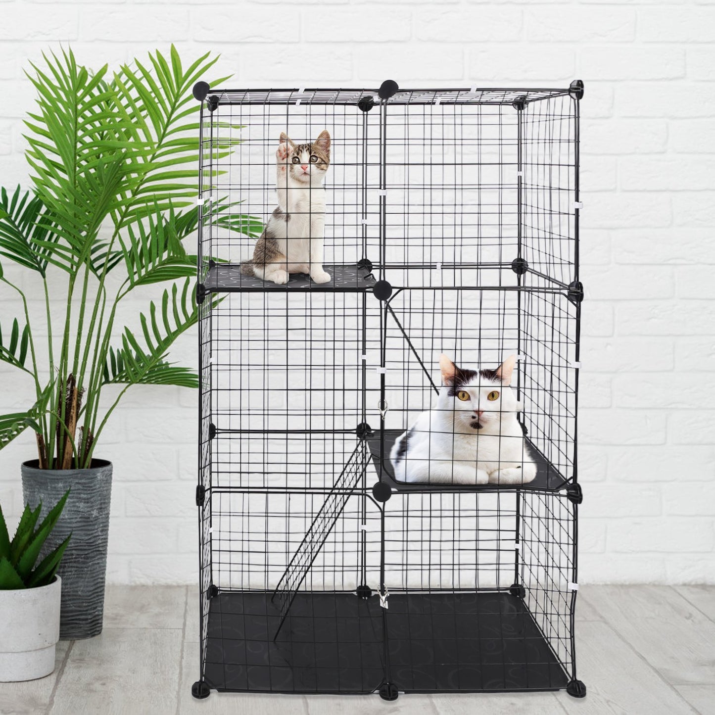 3 Tier Cat Playpen Cage Metal Indoor Cat House
