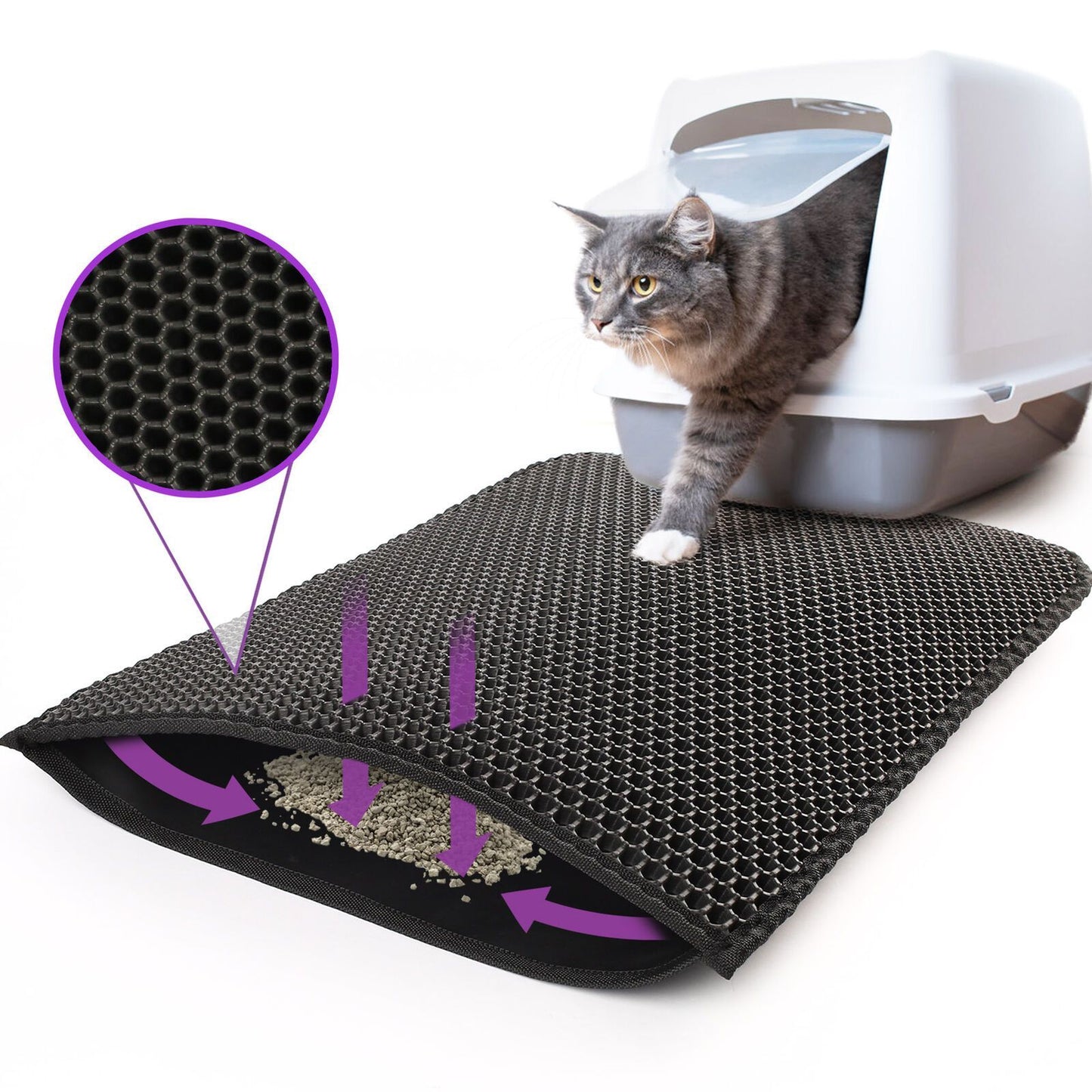 Kitty Litter Mat - Honeycomb Double Layer and Waterproof