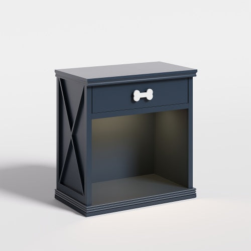 Vintage Small Bedside Table Pet Bed With LED Lights