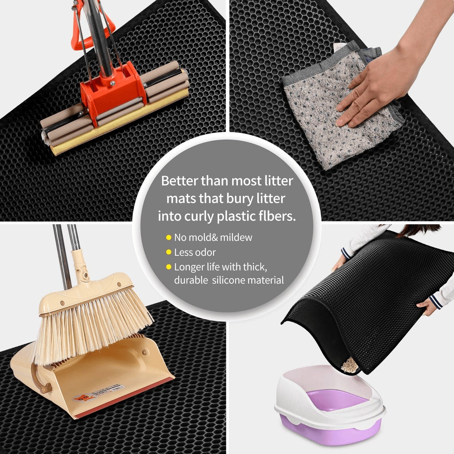 Kitty Litter Mat - Honeycomb Double Layer and Waterproof