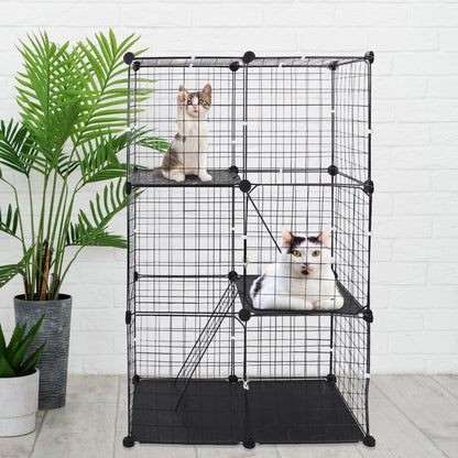 3 Tier Cat Playpen Cage Metal Indoor Cat House